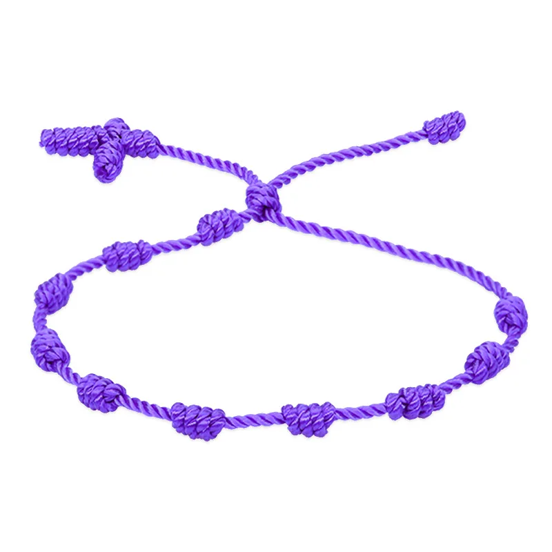 Customize Colorful Knot Adjustable Rope Braided Bracelets DIY Handmade Bracelet