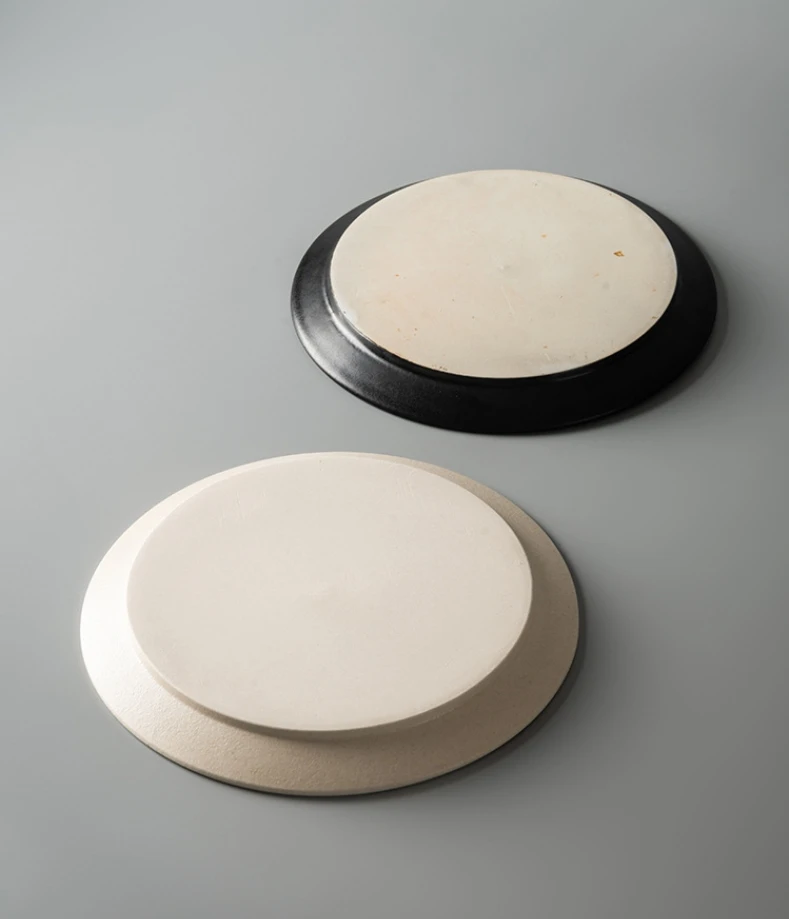 Classic White Ceramic Plate black matte porcelain dishes oven safe plate with low price online sale in India