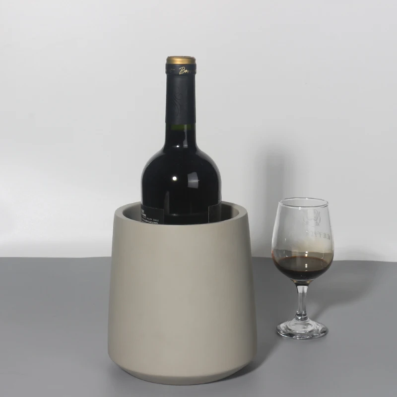 Concrete Ice Bucket for Home Decor Elegant Beverage Tubs for Indoor Use