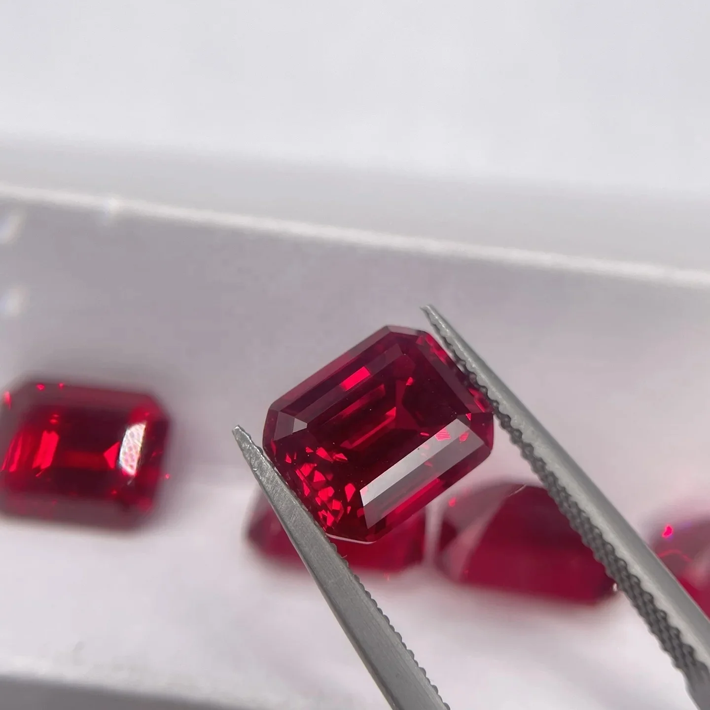 Goldstones Pigeon blood Red Cultivation Ruby Corundum Fancy Cut Emerald Shape Rubies Lab Grown Loose Gemstone