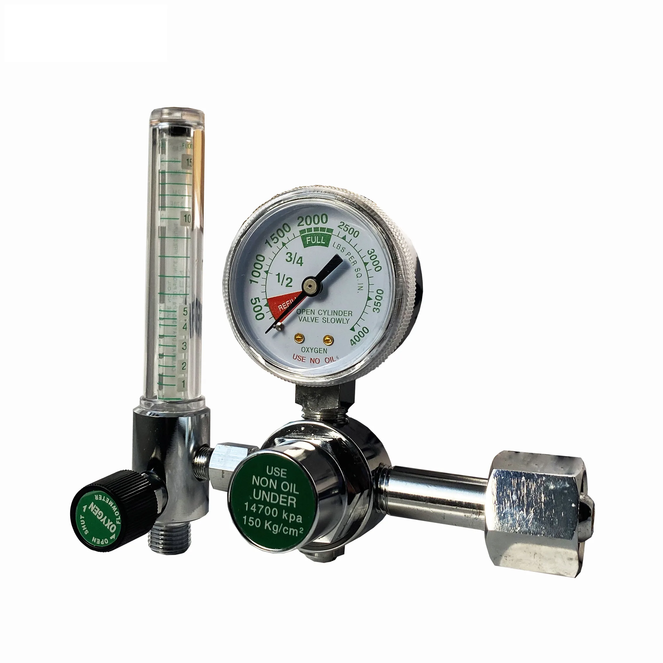 Brass CGA 540 Medical position type oxygen pressure regulator oxygen inhaler for oxygen therapy 1-15LPM