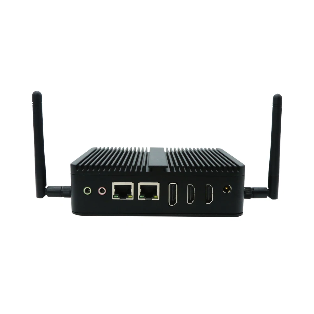 2023 OEM Fanless industrial mini pc J6412 Elkhart Lake In-tel Cel.eron 2COM 2*HD DP Embedded Industrial Computer Mini Desktop PC