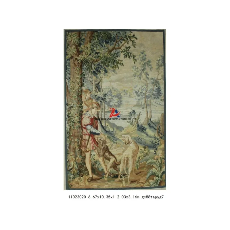 european tapetries Multifunctional Large Rare Antique French Aubusson Style Wall Tapestry low price with CE certificate
