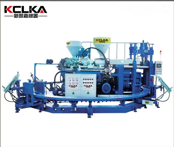 Полностью автоматическая двухцветная машина для прозводства дождевых сапог.