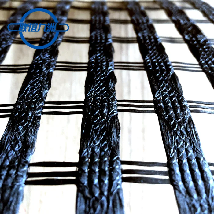 PET Geogrid Biaxial Uniaxial polyester Geogrid For  Road High Strength Biaxial Fiberglass Plastic  Warp knitted polyester geogri