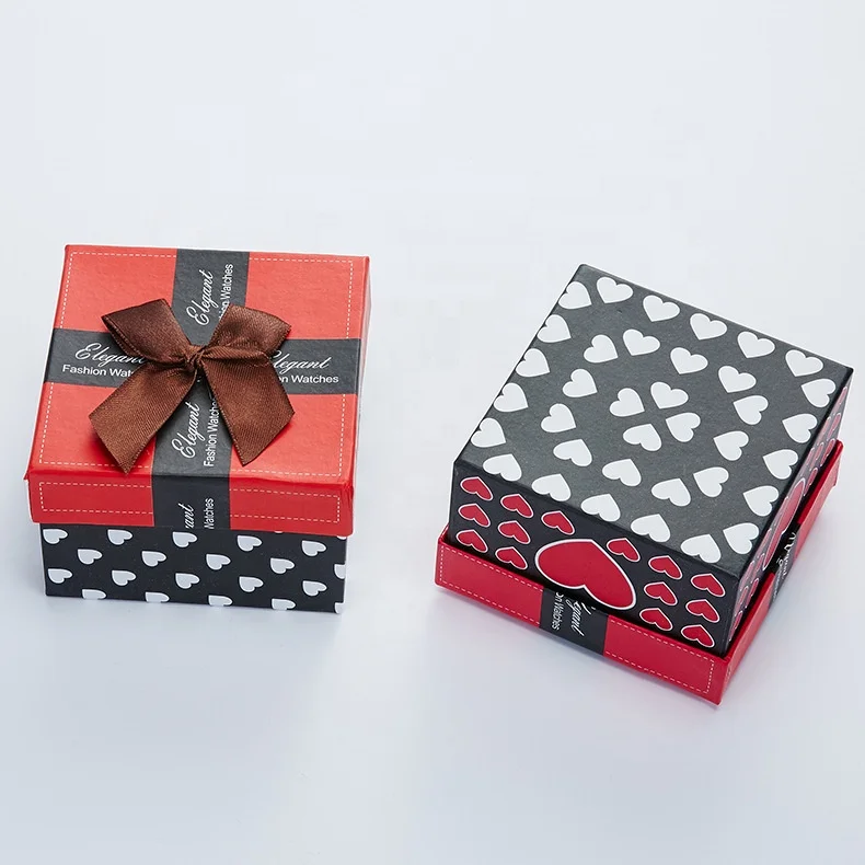 Stock Cheap Packing Bowknot Paper Watch Gift Boxes
