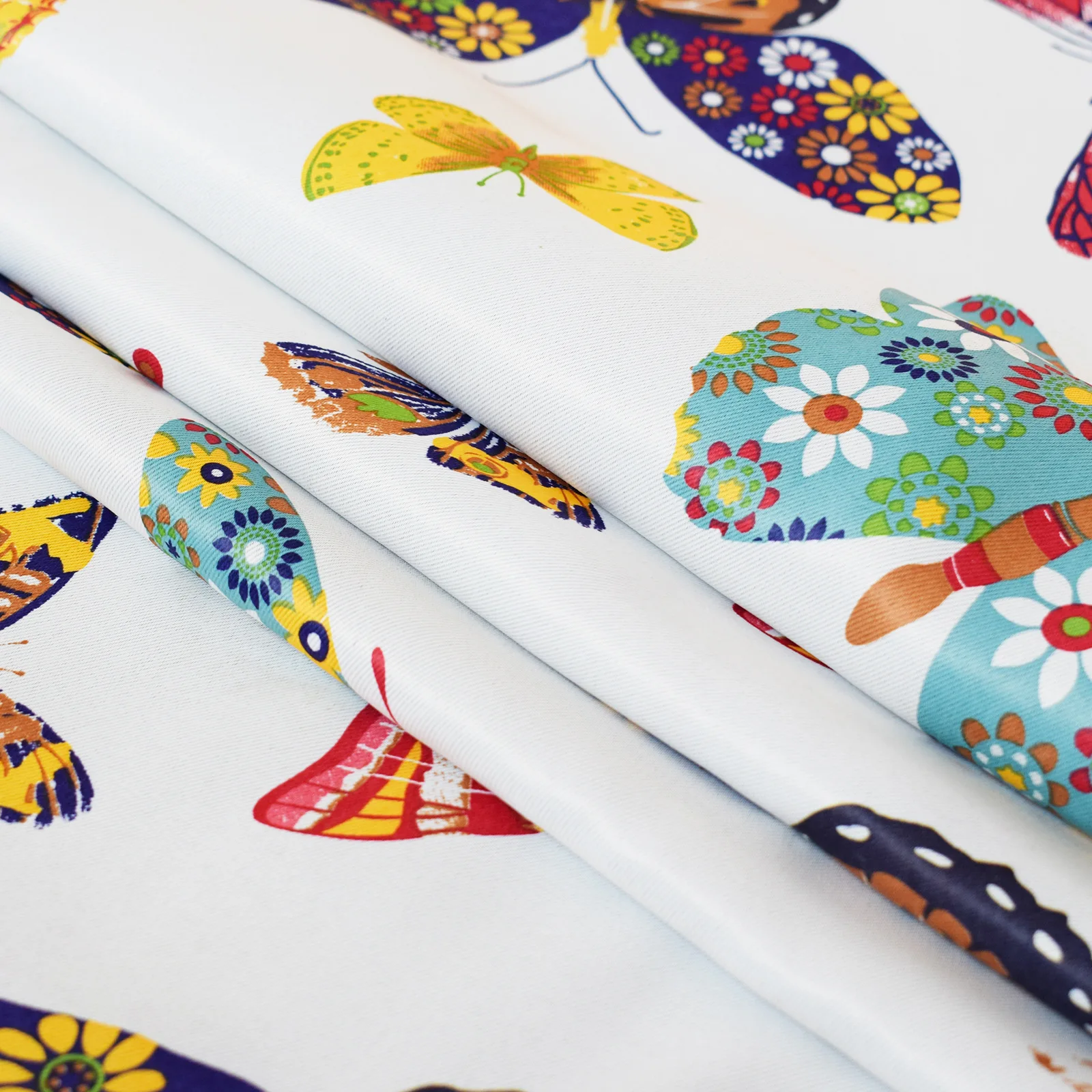 New style butterfly design blackout decorative window curtain fabrics blackout curtains for living room