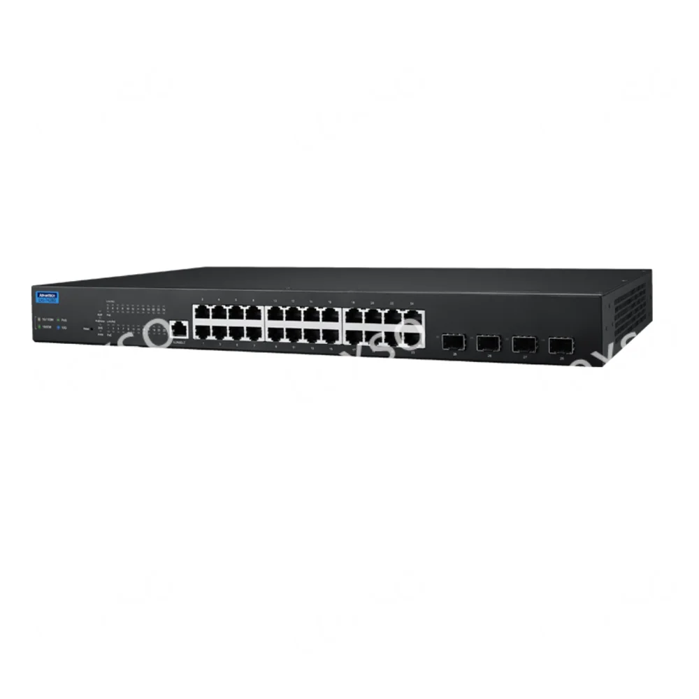 Advantech EKI-7428G-4XP 24 гигабитный Ethernet 4 10G SFP порты L2 управляемый коммутатор промышленной сети