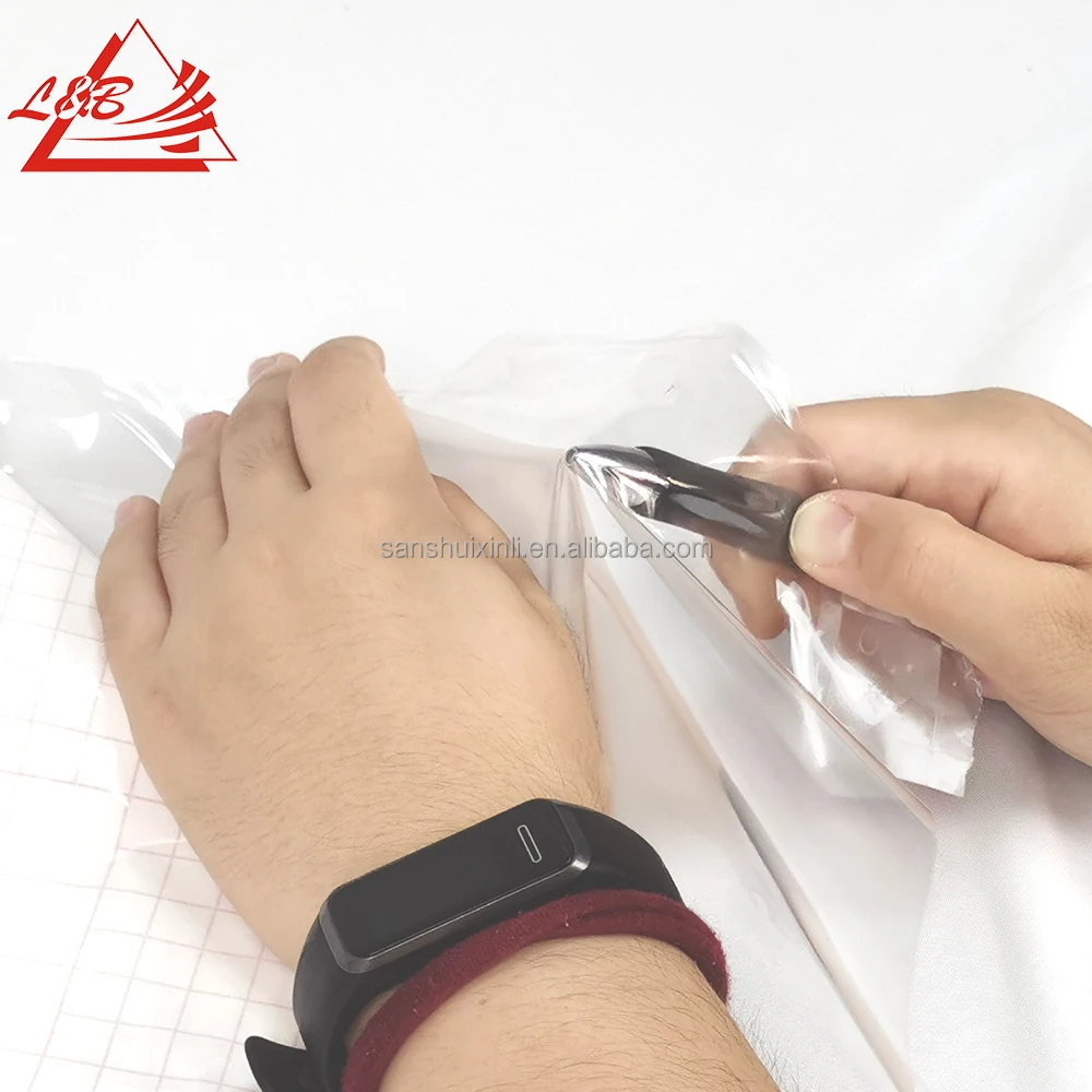 L&B 50 Micron High Polymer PVC Glossy Transparent Thick Cold Lamination Film Foil Jumbo Roll For Printing Protection