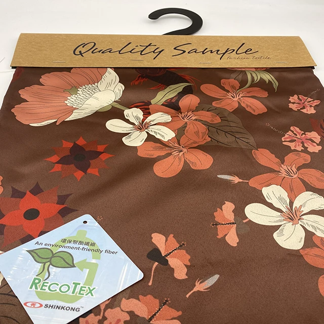 Переработанная ткань для куртки, полиатлас 100% RPET