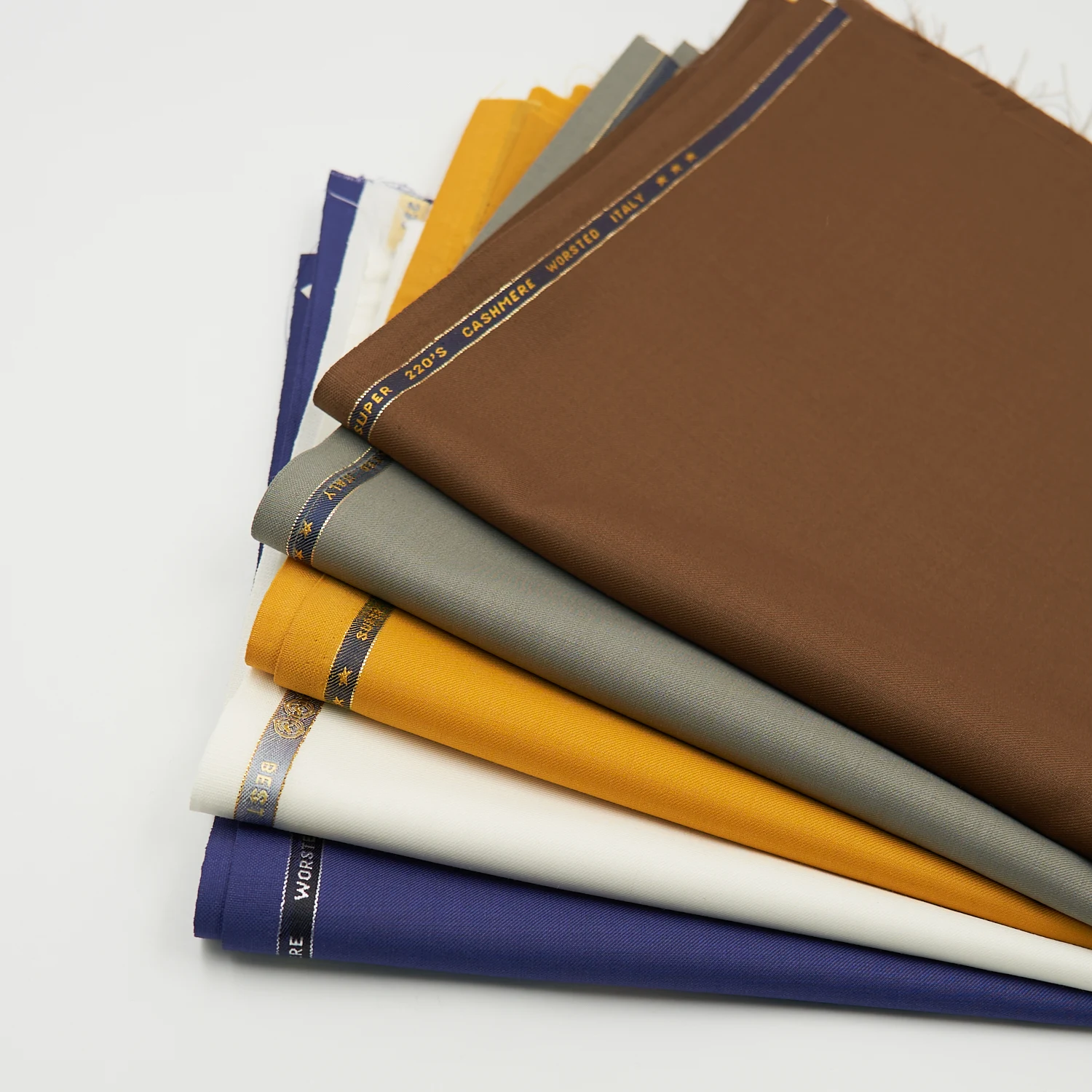 Ready To Ship High Quality Fancy Italian Merino Wool Khaki Suit Tuxedo Fabric For Men