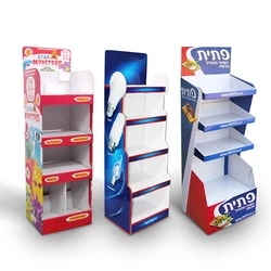 Full Color Printing Retail Shop Pop Floor Display Stand Assemble Store Products Candy Shelf PVC Foam Display Rack
