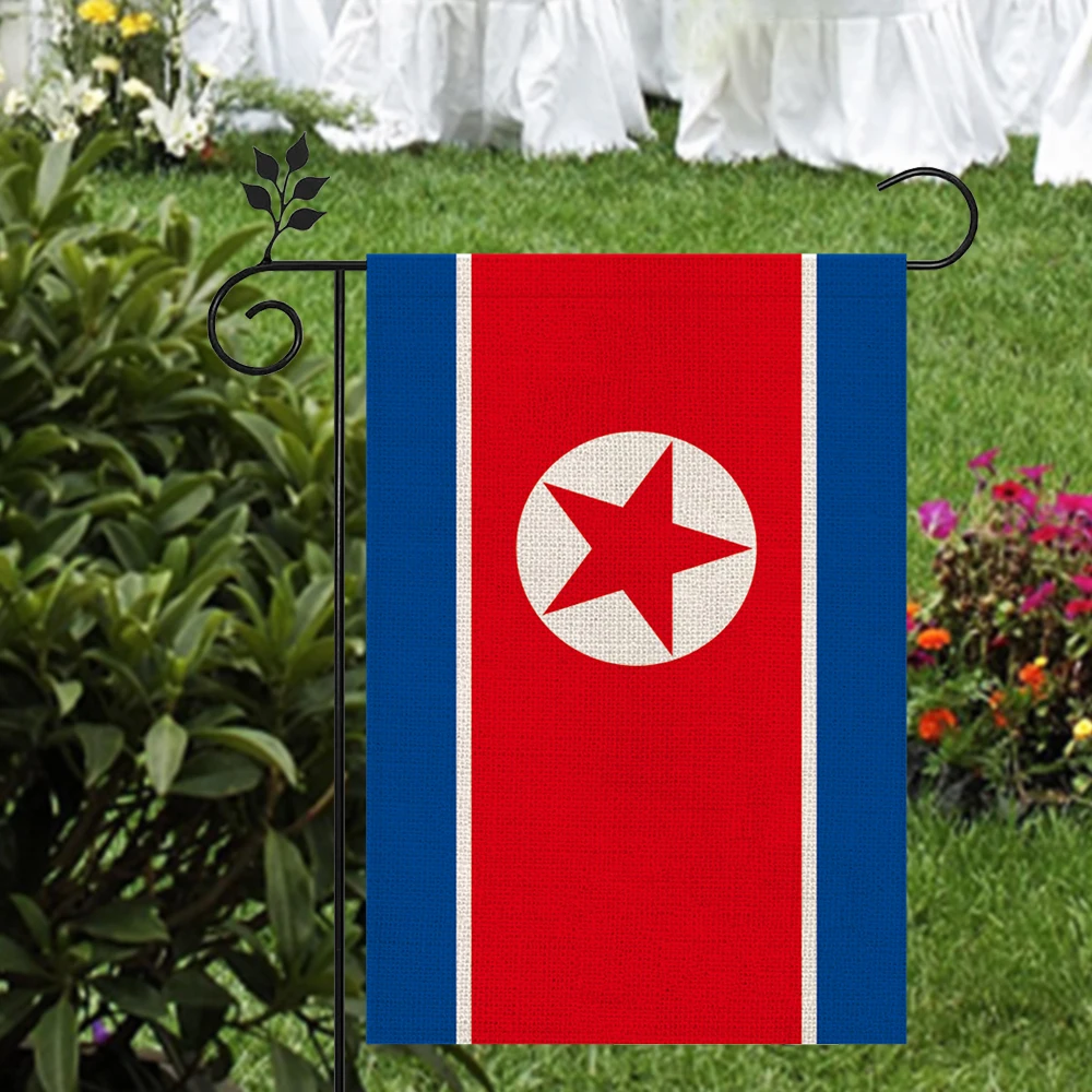 North Korea Flag Outdoor High-quality Linen Material 12*18In More Styles For You To Choose From