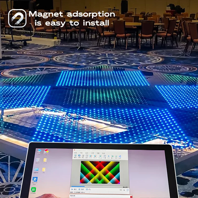 pixel led floor Portable Matrix Panel Pista De Baile Piso pixel grid led floor for wedding party lights