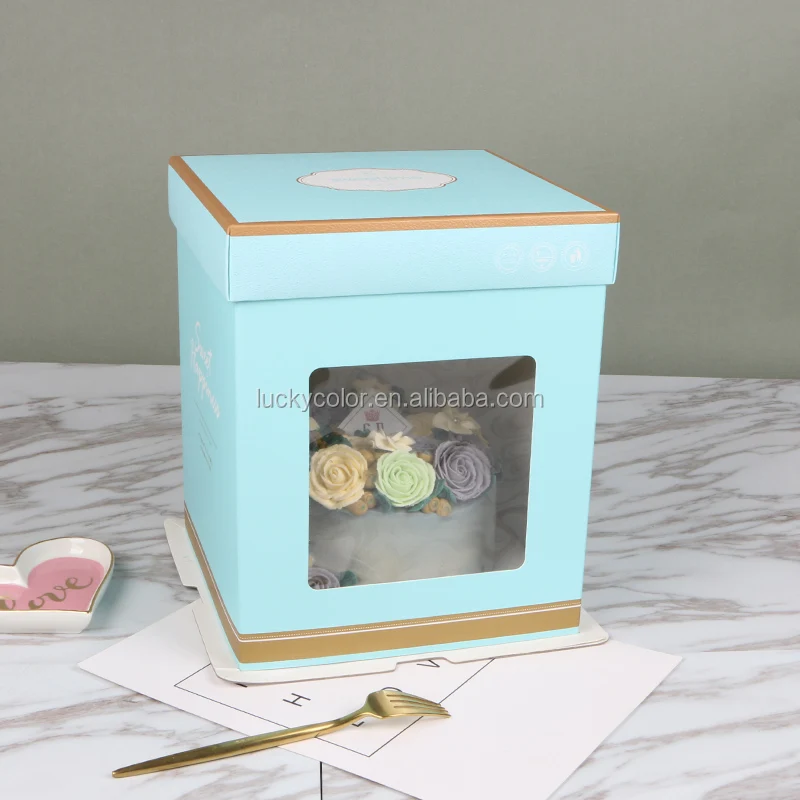 Rectangle Mousse Bento And Cupcake Wedding For Guest Moon Cake Pop Box Packing Cakes Package With Logo Handle Free Shipping