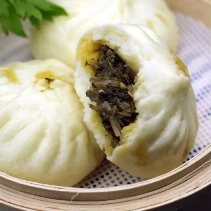 Steamed Bun Stuffed with Pickled Vegetable Chinese Sauerkraut Bun Potherb Mustard Bun