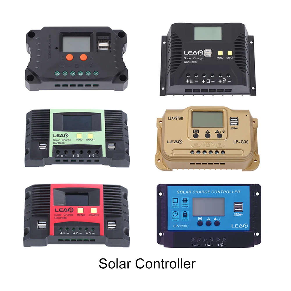 12V /24V 10A Solar Controller PWM Portable Solar Charge Controller 30A