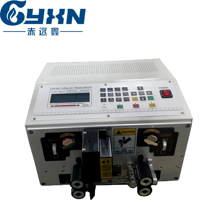 Automatic single/dual core flat cable wire cutting stripper machine