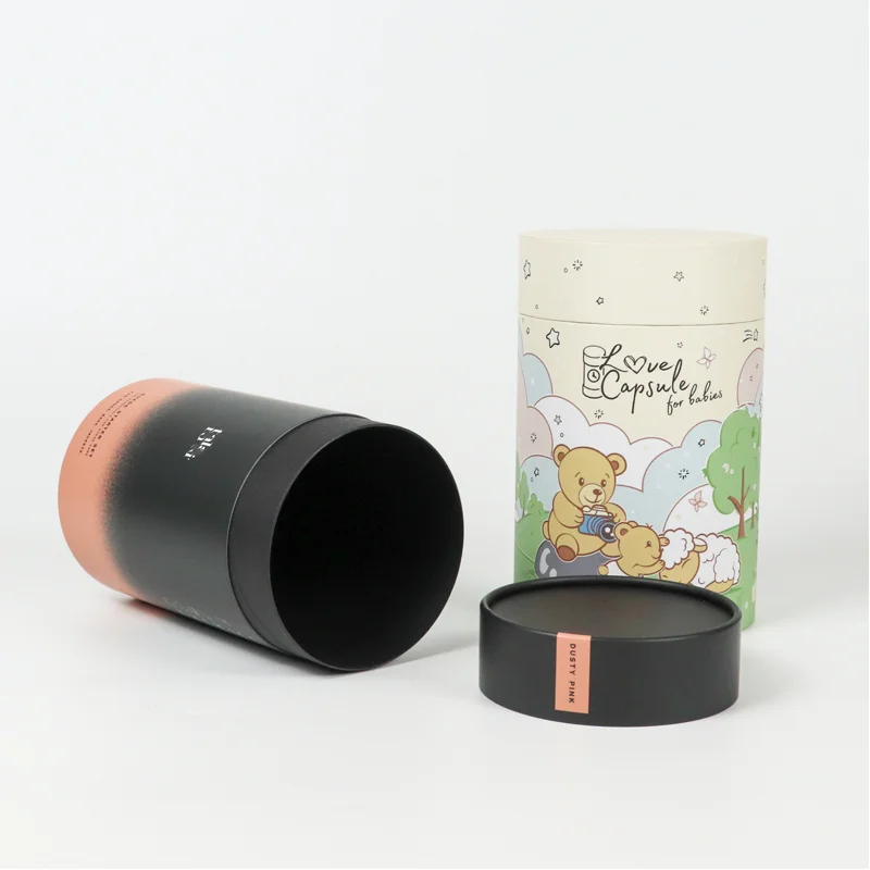 Customisable Recyclable Luxury Packaging Gifts Personalized Elegant Deodorant Cardboard Cosmetics Cylinder Packaging Paper Tube