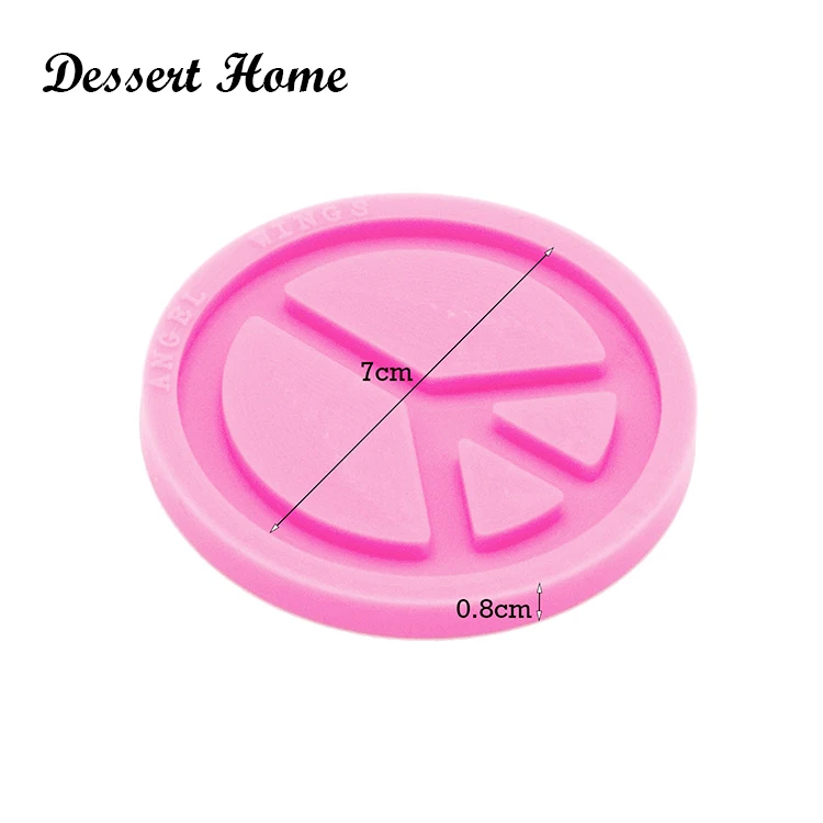 DY0289 Shiny peace sign mold silicon molds for resin diy epoxy craft silicone keychain molds Key ring Jewelry pendant