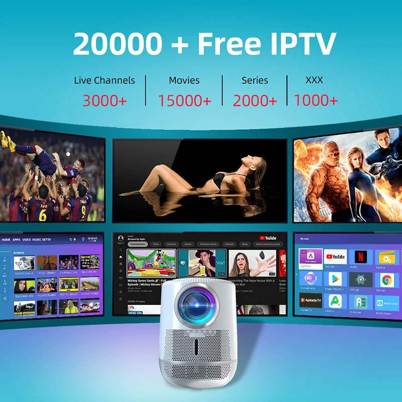 280ANSI Lumens Native 1080p Wifi Android Projector Full Hd Beamer Video Led Lcd Projector Mini Home Theater 4k Projector