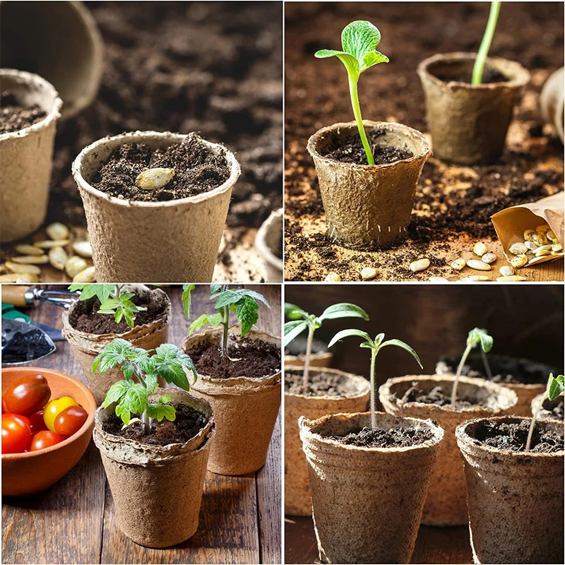 Paper Seedling Cup Eco Friendly Planting Cup for Seeds Paper Pulp Peat Pot Organic Germination Starter Pots