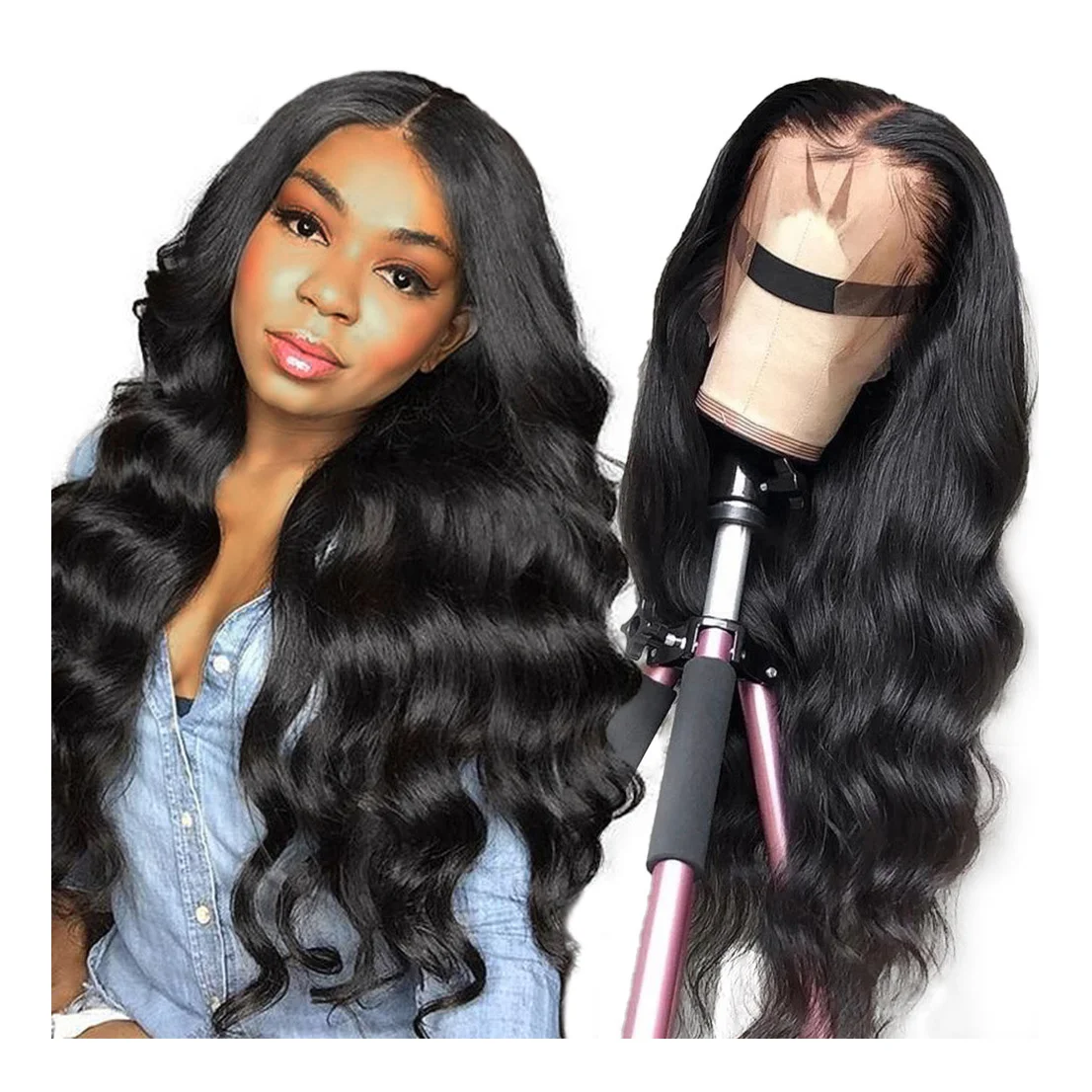 Fashion High Density Women Long Body Wave Artificial fiber Hair Virgin Cuticle Aligned Synthetic Woman Wigs