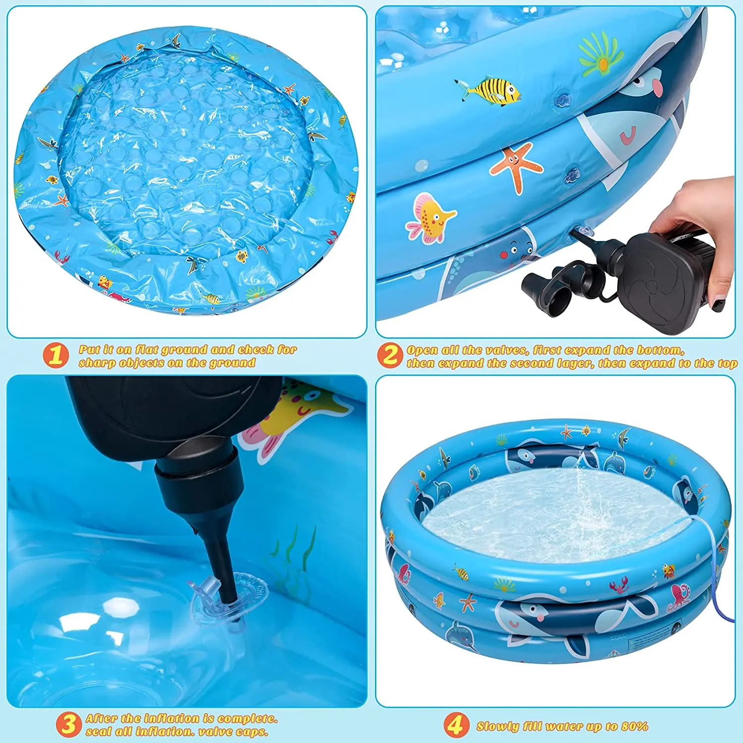Home Family Kids Swimming Pool Full Sized Inflatable Lounge Pool Children Garden Backyard Inflatable Swimming Pool