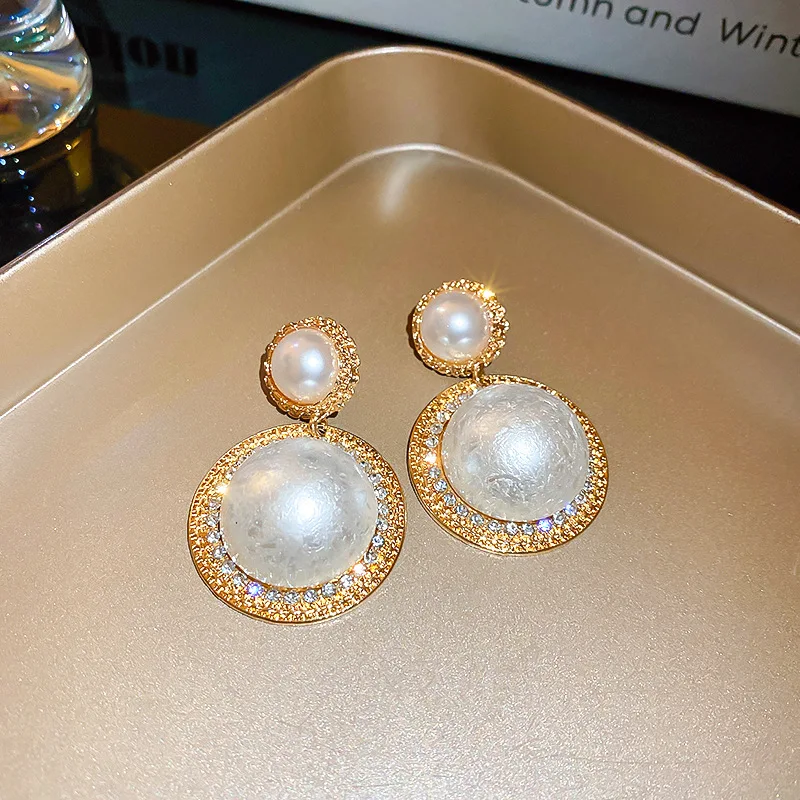 French vintage retro fashion jewelry accessories style diamond gold plated studs earrings for women men