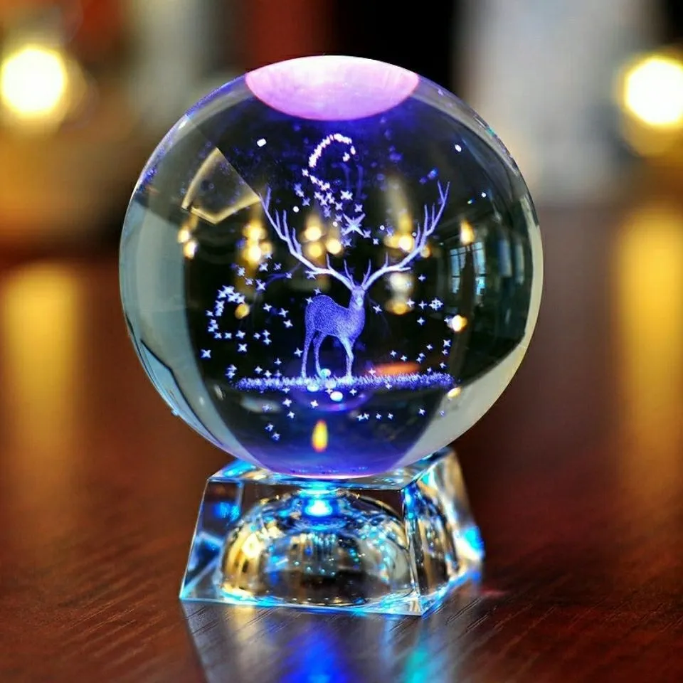 Wholesale Creative Crystal Blank Glass Ball 3D Laser Engraving Home person Crystal Ball