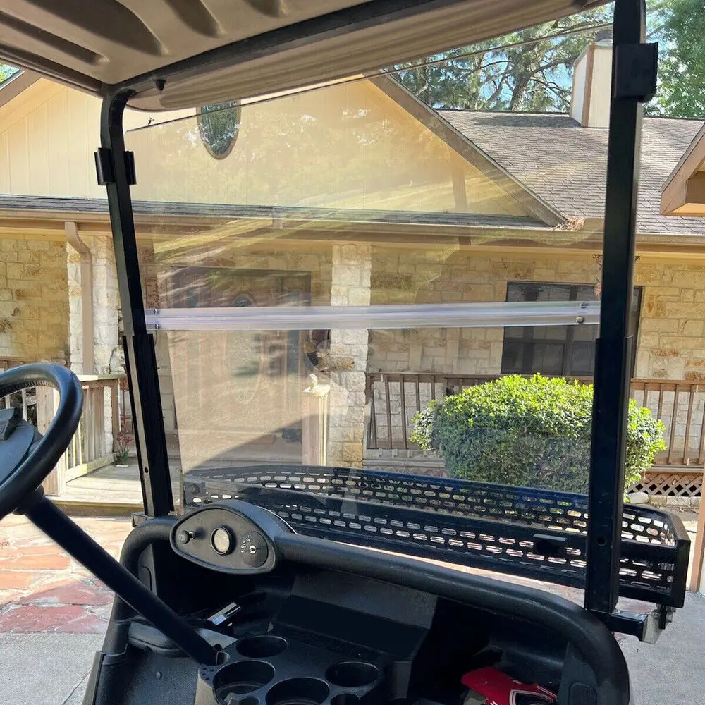 For EZGO RXV 2008-UP Foldable Polycarbonate Tinted Golf Cart Windshield