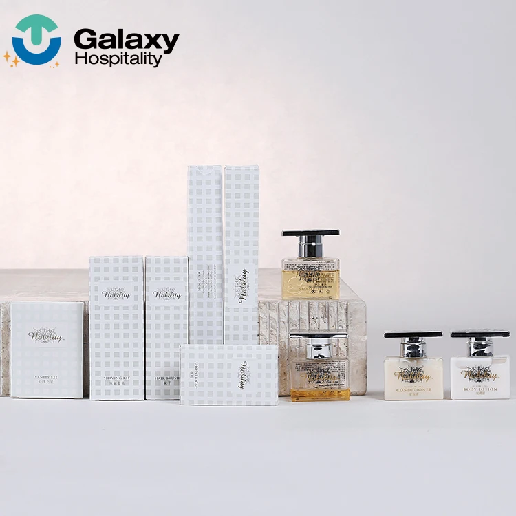 Hotel Amenities Customized Disposable Shaving Kit Argan Oil Shower Gel Fast Whitening Body Lotion