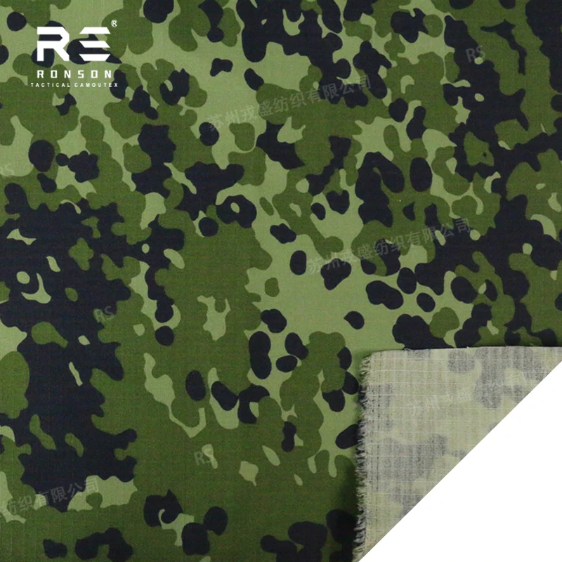 M84 DENMARK FLECTARN camouflage fabric NYCO50/50 Rip-stop printed nylon cotton camouflage waterproof IRR treatment for tactical