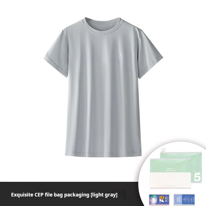 Soft and Breathable Women s Short Sleeve T Shirt Antibacterial underwear Wholesale White Base lyocell t Shirt