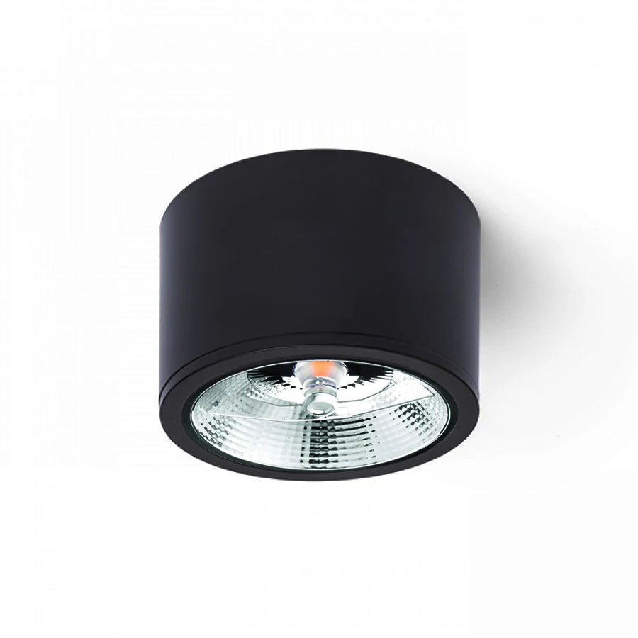 LED AR111 QR111 Round Surface Mounted GU10 Fitting White Black Downlight Aluminum Housing