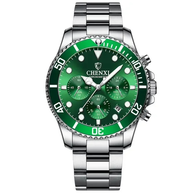 Hot Sale Chenxi Stainless Steel Strap 3ATM Waterproof Chronograph Casual Men Quartz Wrist Watch