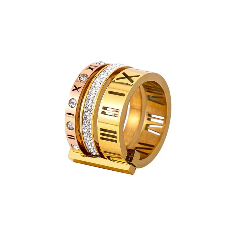 Hot Selling Newest Style Stainless Steel Exaggerate Rings Jewelry For Girls