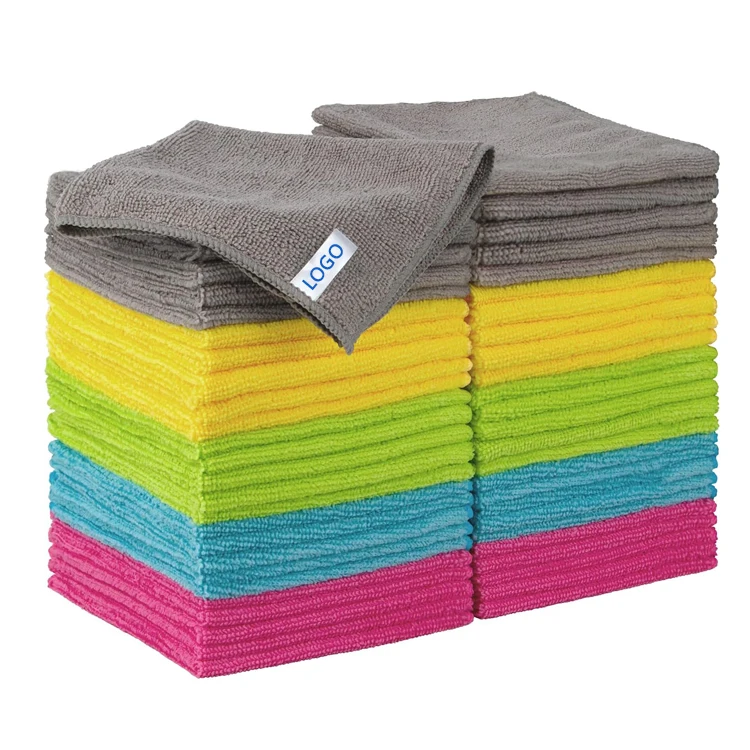 Wholesale Hot Selling Premium Custom Print Hand Microfiber Cleaning Cloth Car Drying Towel For Glasses Car Wash