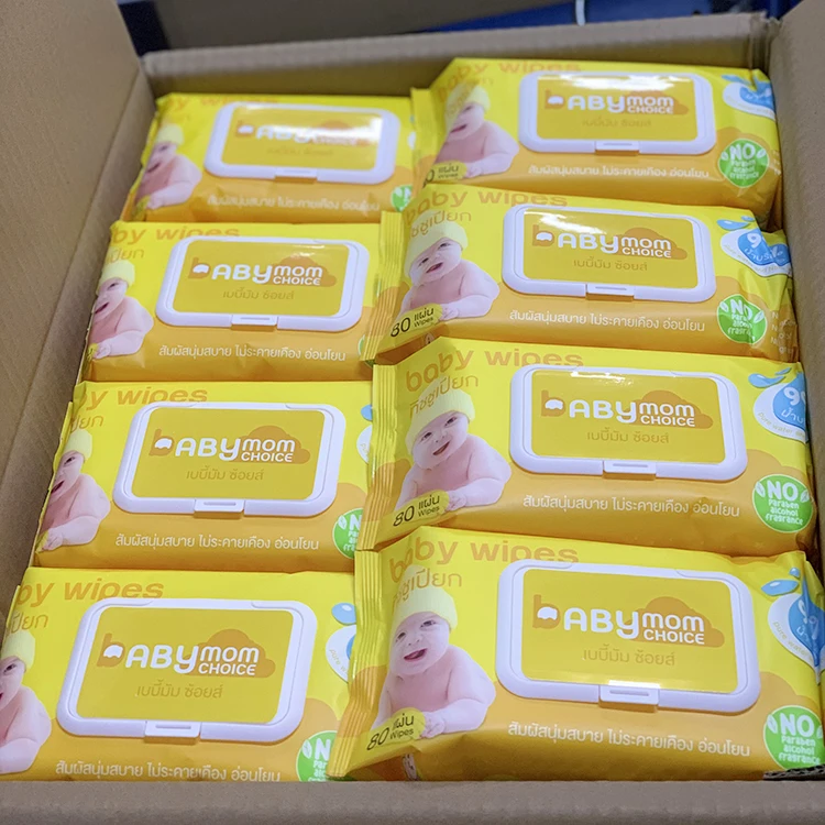 Free Sample OEM unscented non woven Baby Wet Wipes