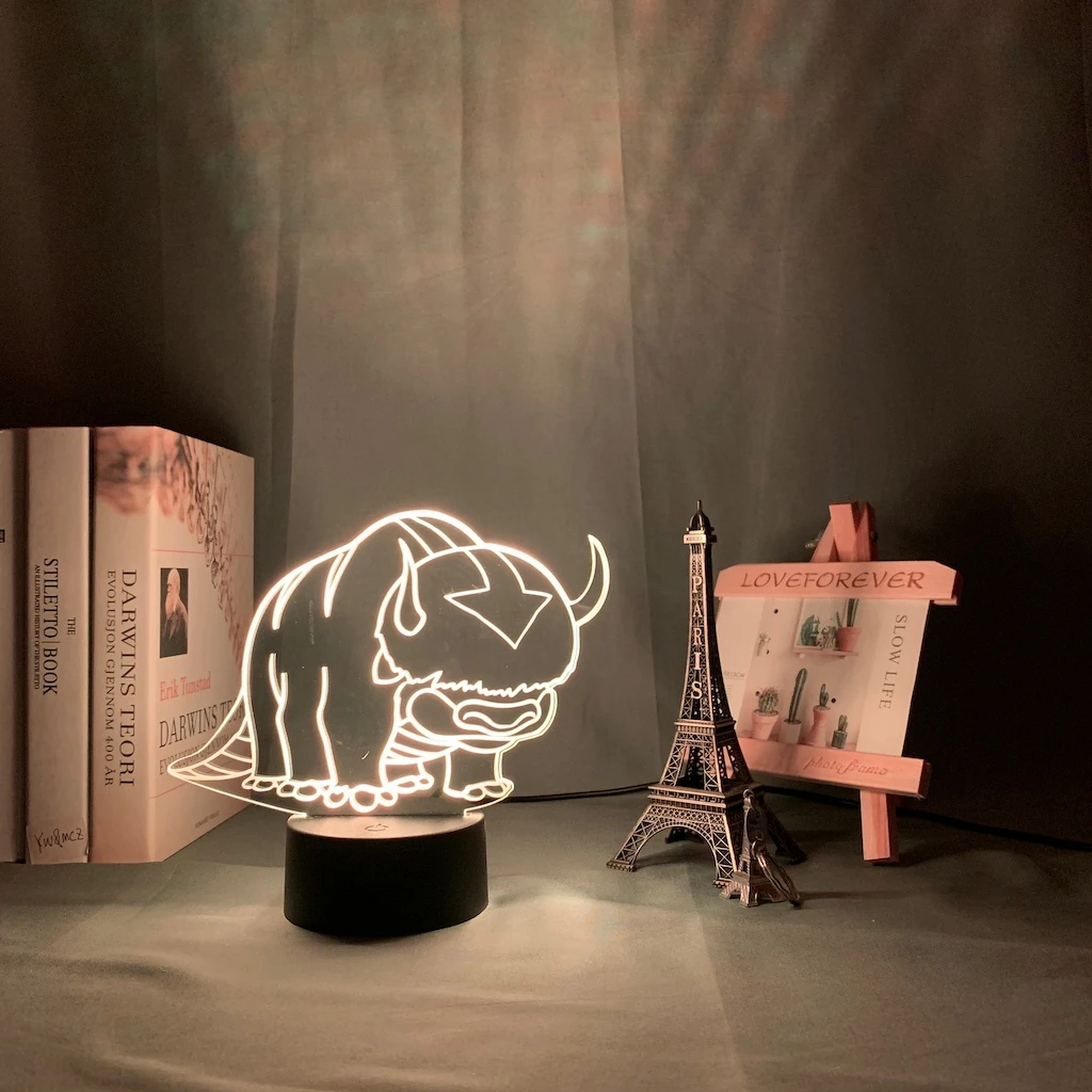 Custom Avatar The Last Airbender 3D Visual Illusion LED Inductive Night Lights Anime for Kids Room Table Lamp