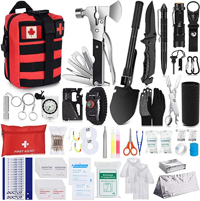 Survial First Aid Kit with Axe Shovel