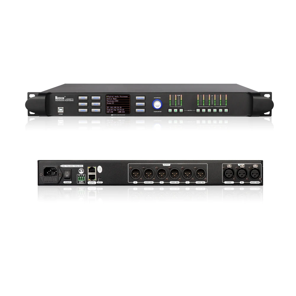 Factory Price High Performance Digital Audio Processor 96K FIR/AES/Auto EQ DSP loudspeaker management Professional Sound System