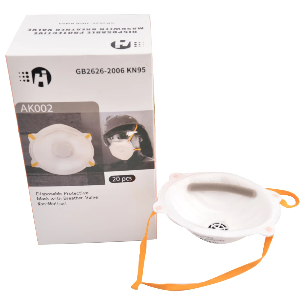 
FFP2 FFP3 Mascarillas Kn95 Wholesale Cup Shaped KN95 Disposable Mask Breathing Valve Face 