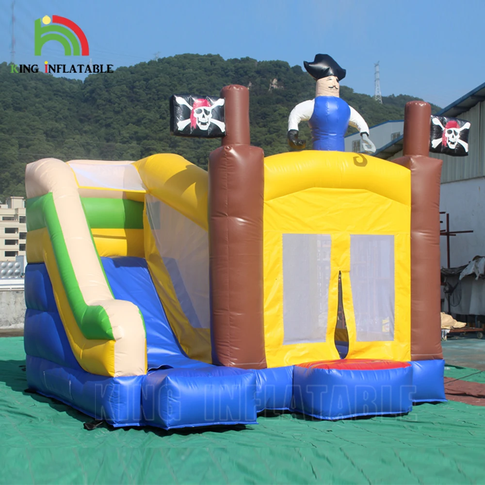 Pirate Ship Bounce House Combo Kids Outdoor Bouncer Inflatable Bouncing Jumping Castle With Slide