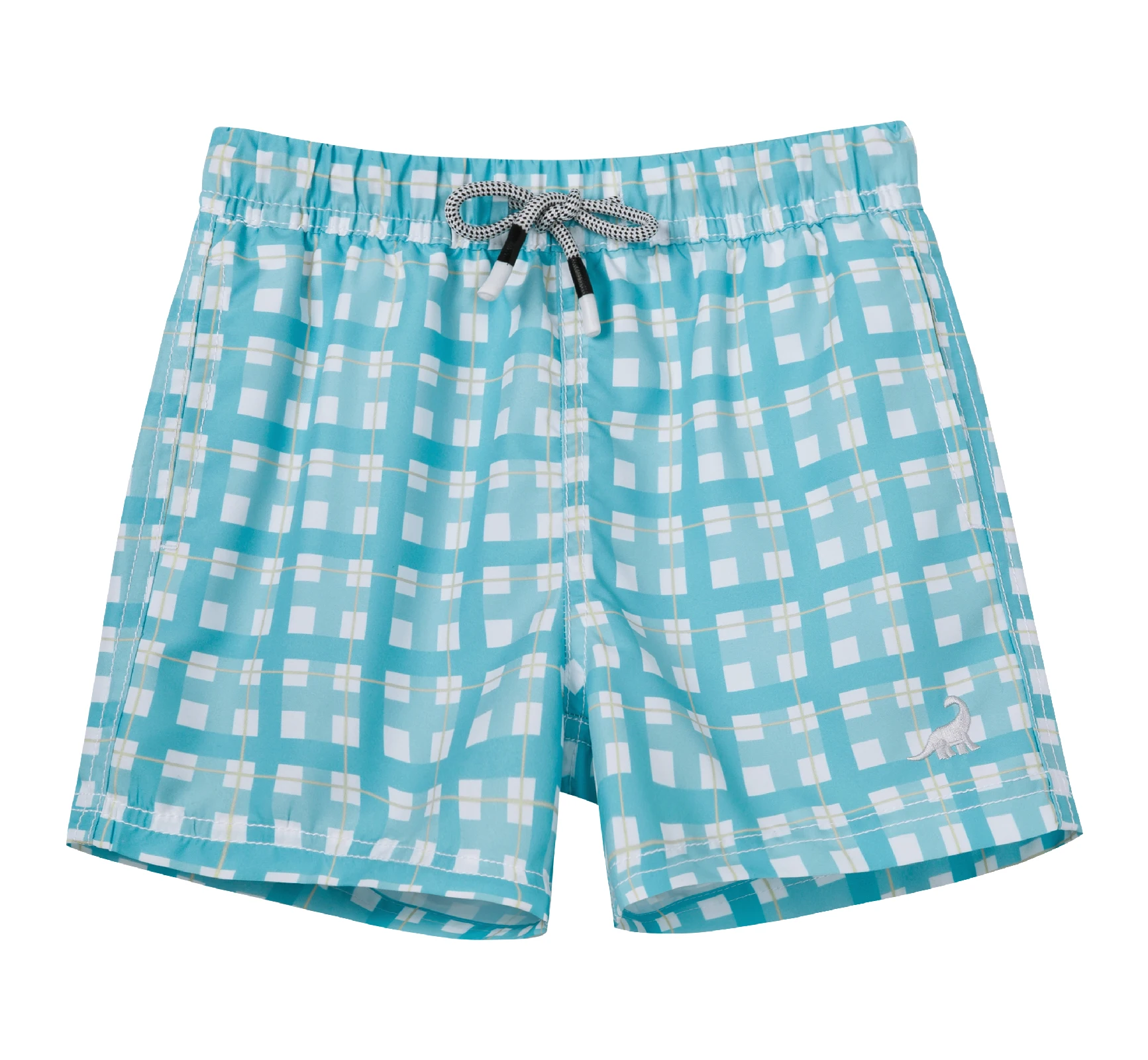 Custom Summer baby swimwear kids seersucker shorts boutique boys swimming trunks
