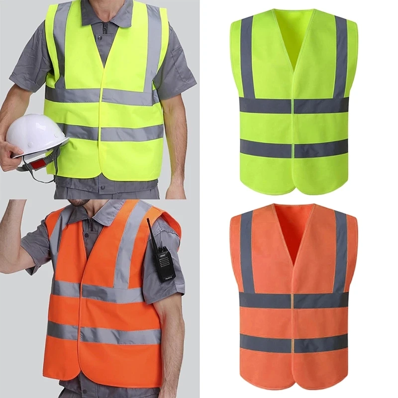 Safety Vest Garment 100% Polyester Reflective Vest Custom Printed Logo