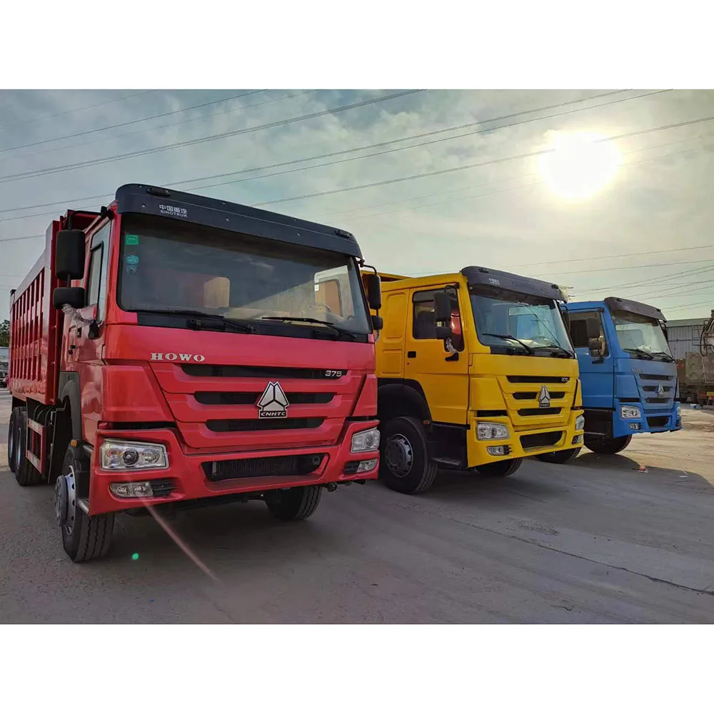 Second Hand Dump Truck Sino Sinotruk Howo 6x4  Tipper Red yellow blue Used Dump Trucks For Sale Price
