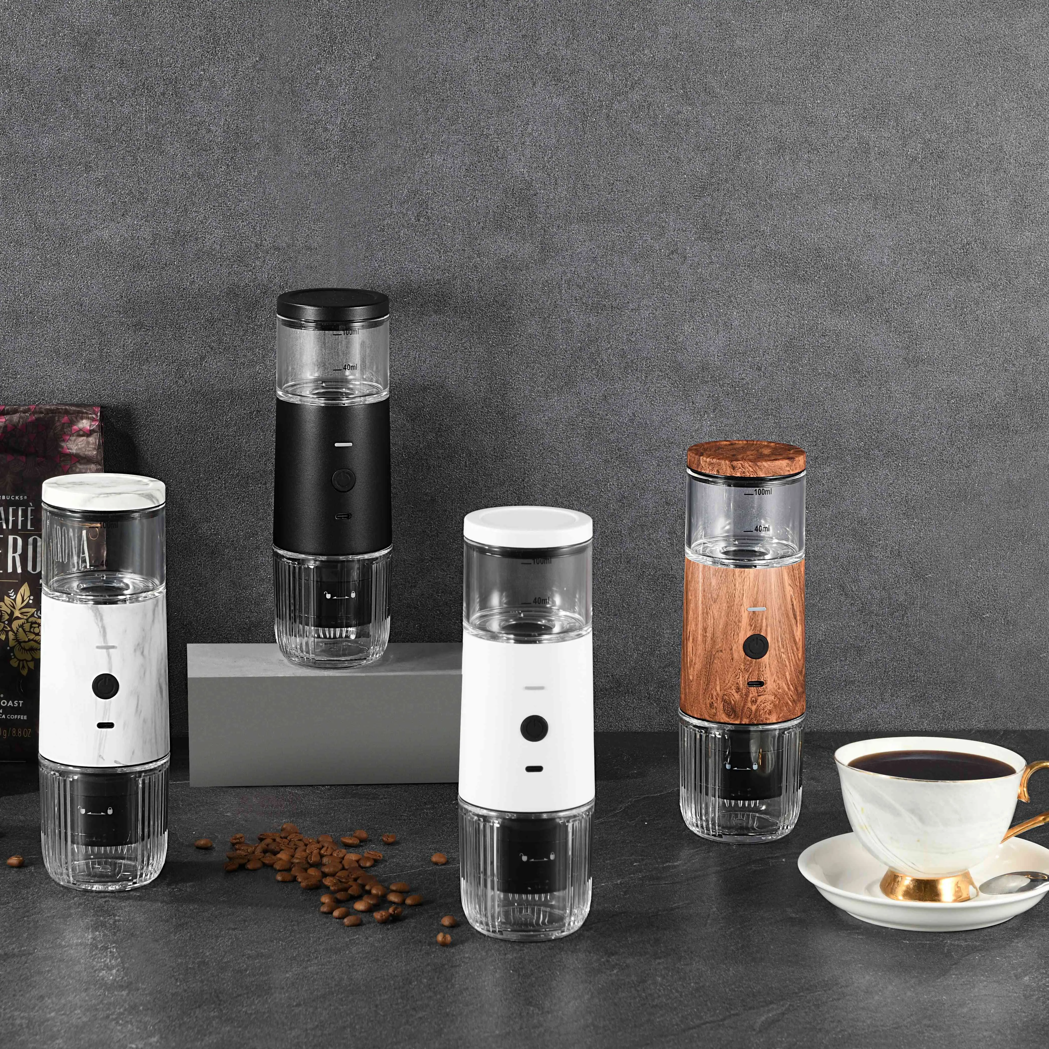 Practical and portable electric coffee grinder, fully automatic home brewing all-in-one coffee machine, small coffee grinder