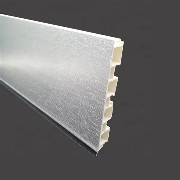 Aluminum finish PVC kitchen plinth plastic skirting board