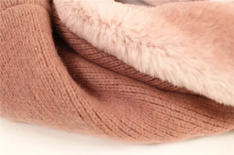 Меховой воротник с отделкой из искусственного меха; Меховой воротник; Теплый шарф